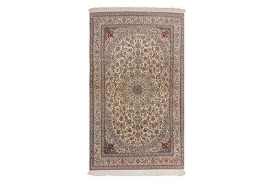 Lot 72 - AN EXTREMELY FINE PART SILK NAIN CARPET, CENTRAL PERSIA