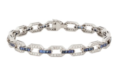 Lot 36A - A sapphire and diamond bracelet