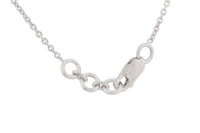 Lot 42 - A DIAMOND AND RUBY PENDANT NECKLACE