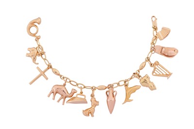 Lot 44 - A CHARM BRACELET
