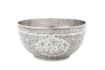 Lot 224 - A mid-20th century Persian (Iranian) silver bowl, Isfahan circa 1940 by Rahim Pour