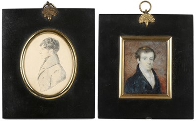 Lot 321 - Two fine antique portrait miniatures. The...