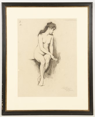 Lot 76 - John Young Hunter (Scottish, 1874-1955). 'Nude...