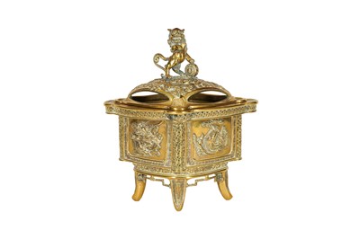 Lot 59 - A CHINESE POLISHED BRONZE CENSER AND COVER