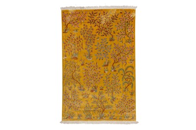 Lot 76 - AN EXTREMELY FINE SILK QUM RUG, CENTRAL PERSIA