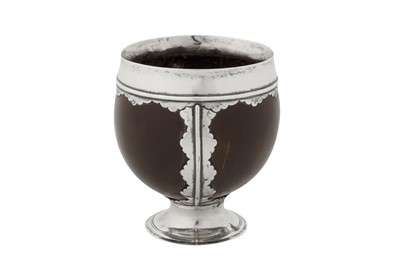 Lot 449 - A George II silver mounted coconut cup, London circa 1750 by Thomas Hodges (active from 1748)