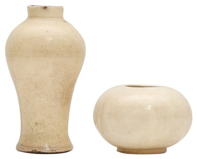 Lot 719 - TWO CHINESE WHITE-GLAZED WARES
