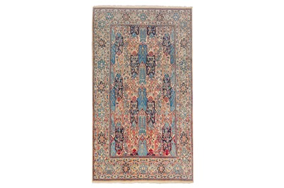 Lot 23 - VERY FINE PART SILK NAIN CARPET, CENTRAL PERSIA