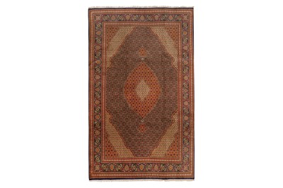 Lot 85 - A VERY FINE PART SILK TABRIZ CARPET, NORTH-WEST PERSIA