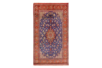 Lot 75 - AN EXTREMELY FINE SILK QUM RUG, CENTRAL PERSIA