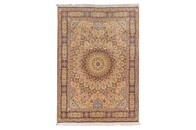 Lot 99 - A VERY FINE PART SILK TABRIZ CARPET, NORTH-WEST PERSIA