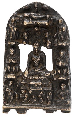 Lot 156 - A TIBETAN BRONZE SHRINE