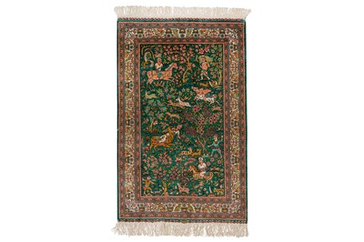 Lot 78 - A FINE KEYSERI SILK RUG, TURKEY