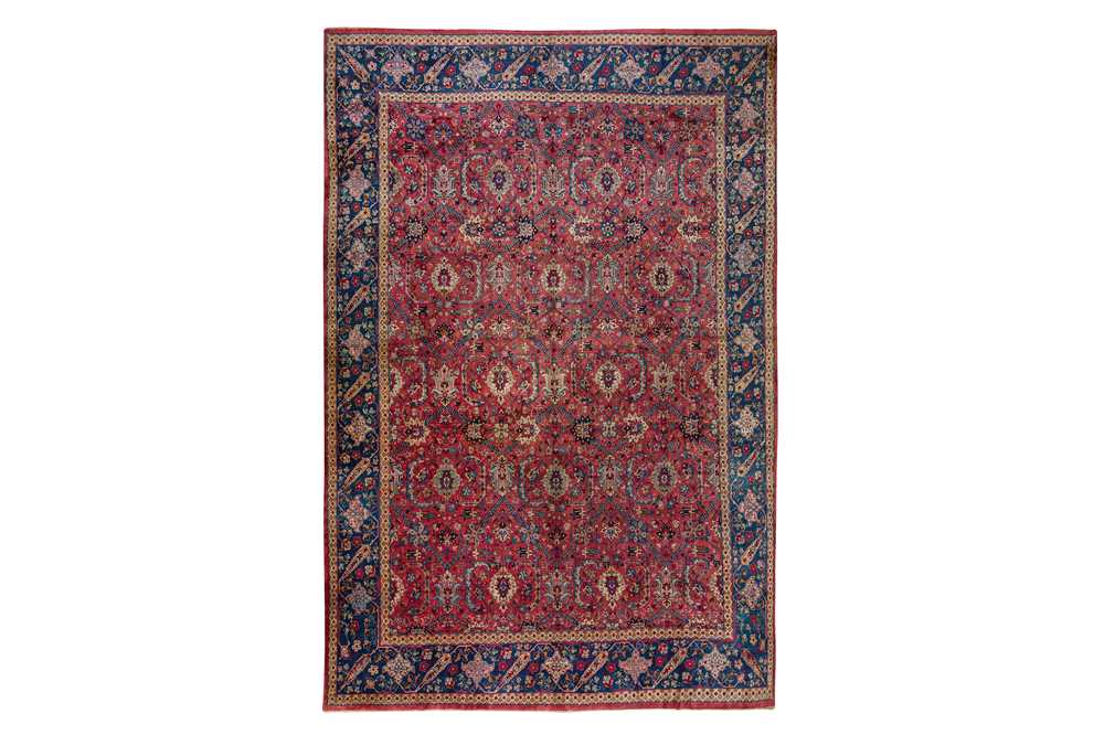 80 - A FINE LARGE INDO-TABRIZ CARPET