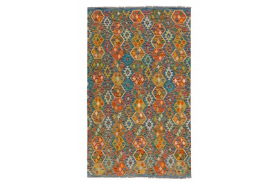 Lot 55 - A FINE TURKISH DESIGN KILIM