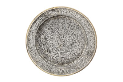 Lot 109 - A late 19th century Anglo – Indian unmarked parcel gilt silver bottle (surahi) stand, Kashmir circa 1890