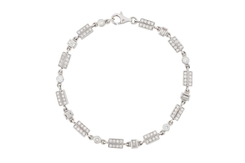 Lot 232 - A DIAMOND BRACELET