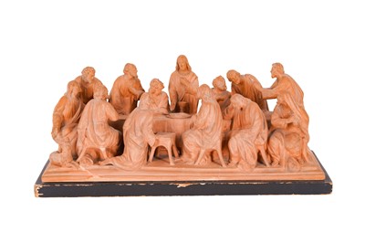 Lot 232 - AN ITALIAN TERRACOTTA SCULPTURE OF THE LAST SUPPER, LATE 19TH/EARLY 20TH CENTURY