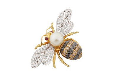 Lot 200 - A GEM-SET BEE BROOCH