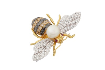 Lot 200 - A GEM-SET BEE BROOCH