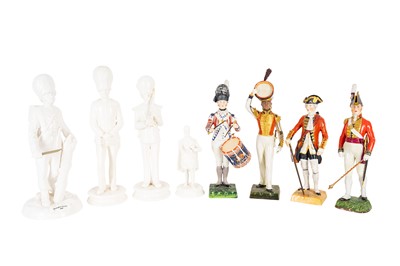 Lot 109 - A GROUP OF EIGHT PORCELAIN MILITARY FIGURES