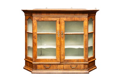 Lot 101 - AN 18TH CENTURY WALNUT WALL HANGING CABINET