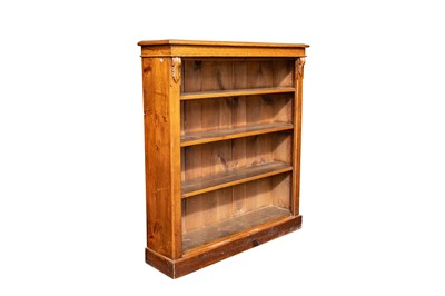 Lot 169 - A VICTORIAN OAK OPEN BOOKCASE