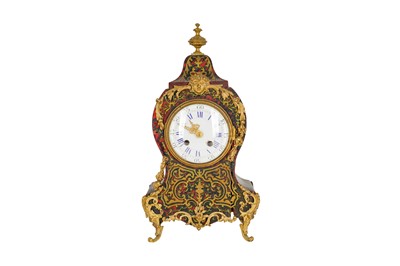 Lot 284 - A FRENCH BOULLE MANTEL CLOCK, SECOND HALF OF THE 19TH CENTURY