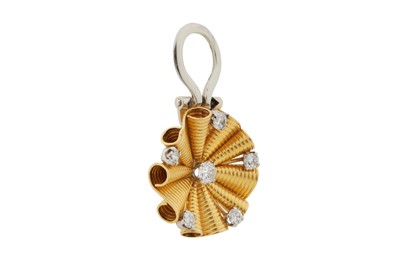 Lot 52 - A SINGLE DIAMOND CLIP
