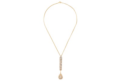 Lot 298 - A diamond pendant necklace
