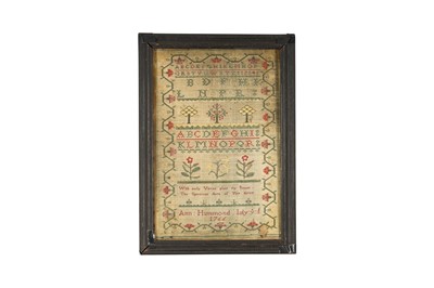 Lot 263 - AN EARLY GEORGE III NEEDLEWORK SAMPLER