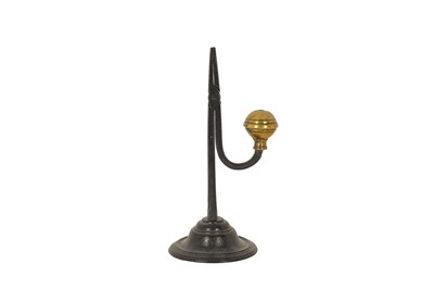 Lot 253 - A WROUGHT IRON RUSH LIGHT HOLDER, 18TH CENTURY