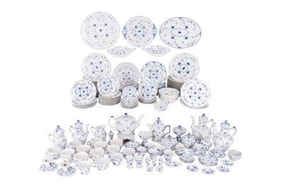 Lot 160 - A Royal Copenhagen blue fluted composite dinner service