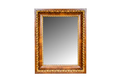 Lot 145 - A LATE 19TH-CENTURY WALNUT AND GILTWOOD MIRROR