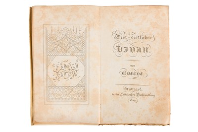 Lot 9 - Goethe. West-Oestlicher Divan, Stuttgard, 1819