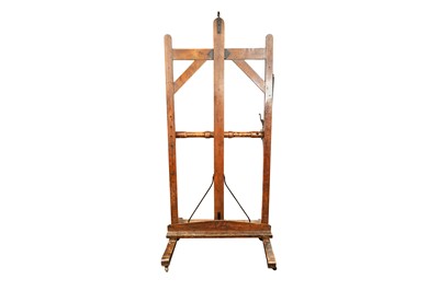 Lot 105 - A VICTORIAN WALNUT PICTURE EASEL