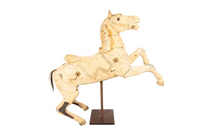Lot 186 - A VICTORIAN CARVED PINE CAROUSEL HORSE, IN THE MANNER OF G. & J. LINES