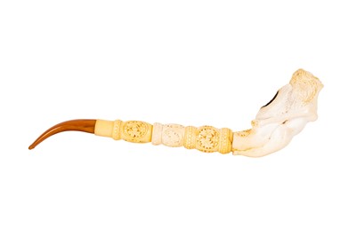 Lot 32 - A LARGE MEERSCHAUM PIPE, LATE 19TH/EARLY 20TH CENTURY