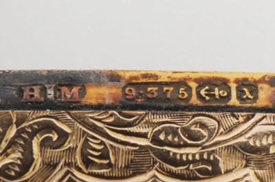 Lot 3 - A Victorian 9 carat gold vesta case, Birmingham 1897 by Henry Matthews