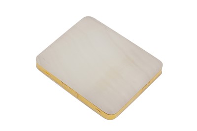 Lot 8 - A George V 15 carat gold mounted agate cigarette case, London 1921 by George Betjemann