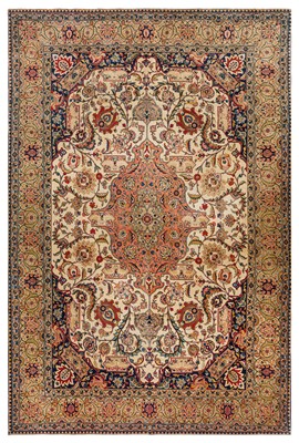 Lot 49 - A FINE ANTIQUE TABRIZ CARPET, NORTH-WEST PERSIA