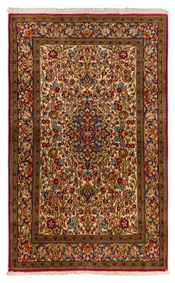 Lot 1 - A FINE QUM RUG, CENTRAL PERSIA