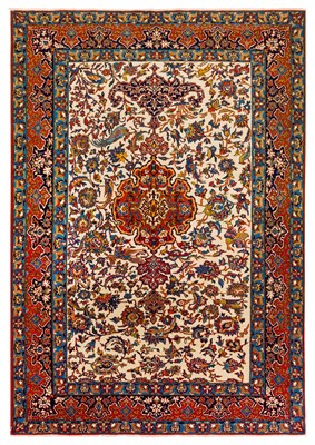 Lot 88 - AN EXTREMELY FINE SHOURESHI ISFAHAN RUG, CENTRAL PERSIA