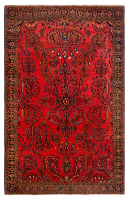 Lot 35 - A FINE SAROUK RUG, WEST PERSIA
