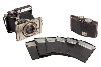 Lot 63 - A Plaubel Makina II Strut Folding Rangefinder Camera