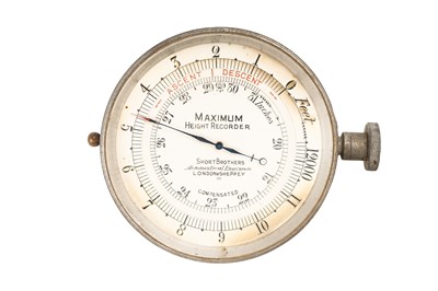 Lot 238 - A MAXIMUM HEIGHT RECORDER; SHORT BROTHERS, AERONAUTICAL ENGINEERS LONDON & SHEPPEY