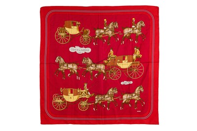 Lot 27 - Hermes 'Coach & Saddle' Silk Scarf