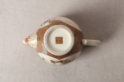 Lot 455 - A SMALL JAPANESE SATSUMA TEAPOT AND COVER BY YABU MEIZAN