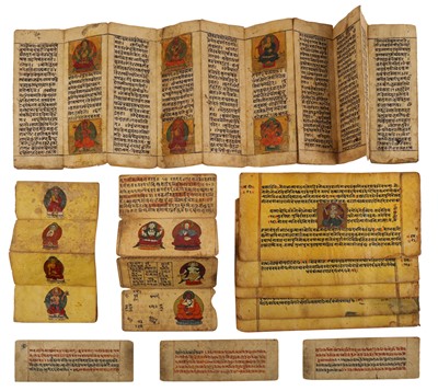 Lot 438 - A GROUP OF RARE NEPALESE SANSKRIT BUDDHIST MANUSCRIPTS