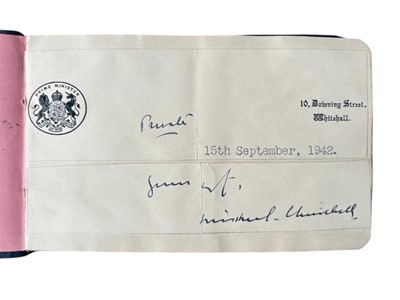 Lot 49 - Autograph Album.- Incl. Winston Churchill